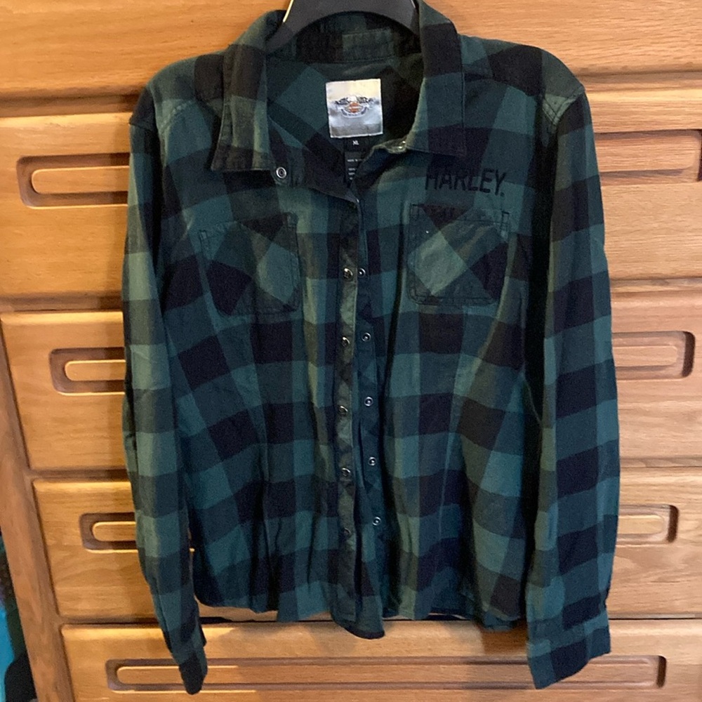 Harley Davidson snap shirt XL